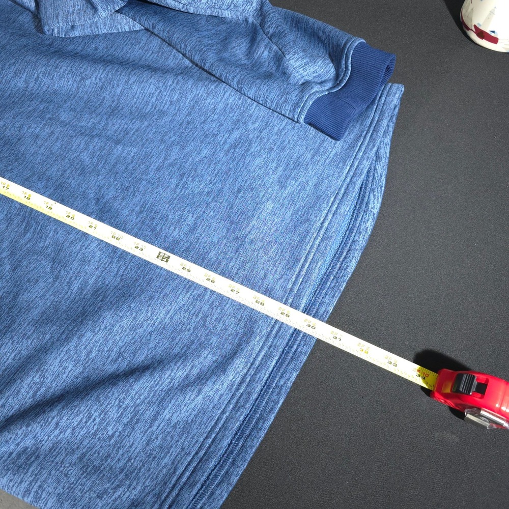 Under Armour ColdGear Quarter Zip Pullover Mens XXL Blue Heathered Training Top - Picture 3 of 9